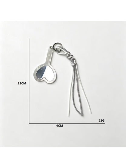 Keypus - Retro Heart Mirror Bag Charm Keychain