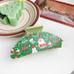 Beau - Classic Christmas Theme Print Claw Clip