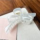 Beau - Large Bow Ring Detail Geometric PC Claw Clip