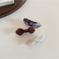 Beau - Marbled Bow Acetate Fiber Hair Clip