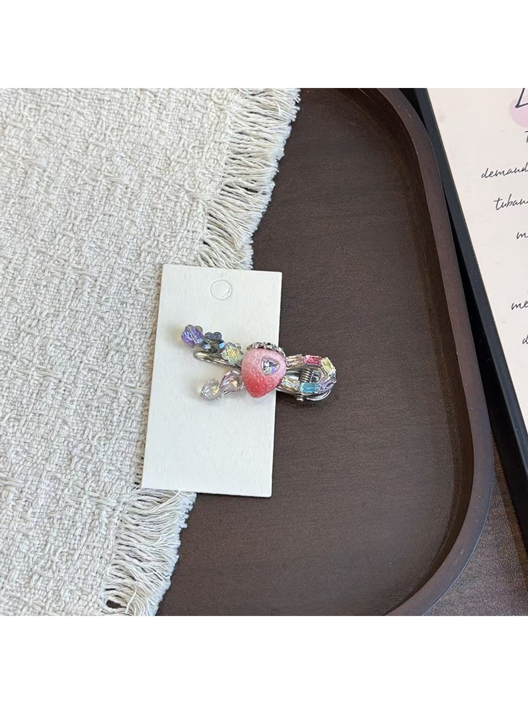 Beau - Cute Strawberry Side Barrette Alloy Hair Clip
