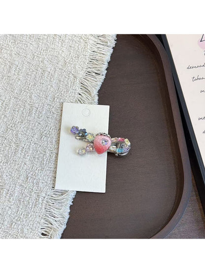 Beau - Cute Strawberry Side Barrette Alloy Hair Clip