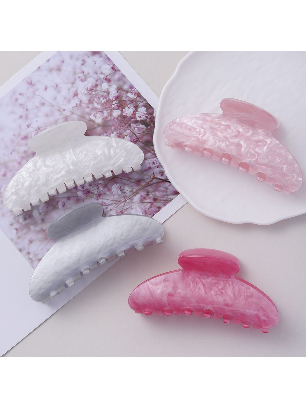 Beau - Minimalist Macaron Half Moon Claw Clip