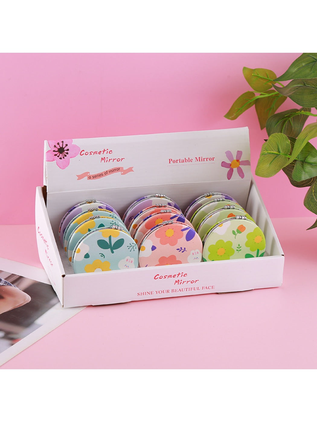 Mirroray - Double Sided Round Sunflower Folding Mirror