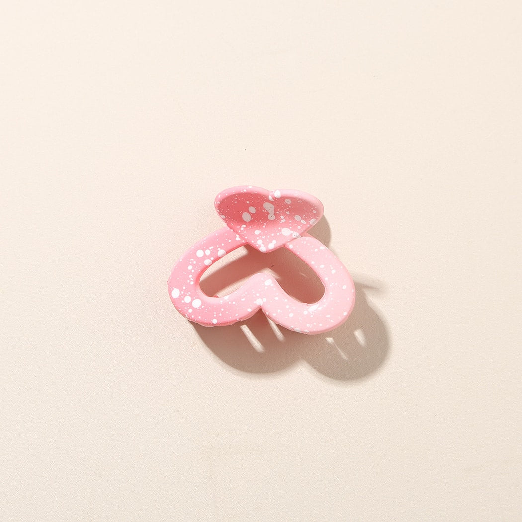 Beau - Gradient Heart Shape PS Alloy Claw Clip