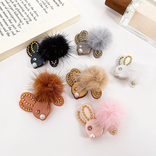 Beau - Cute Plush Rabbit Design Hair Clip