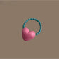 Gifty - Woven Heart Detail Polyester Hair Tie
