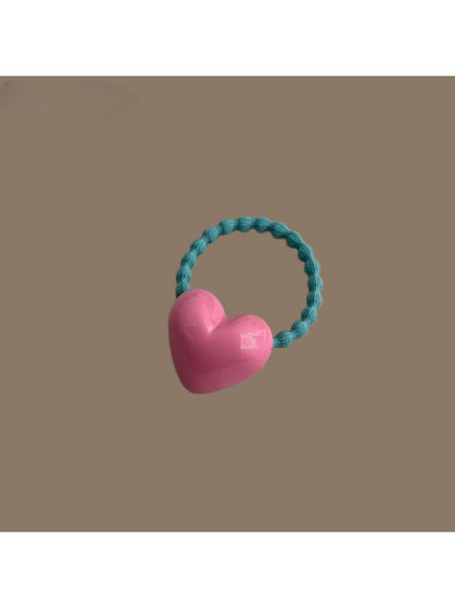 Gifty - Woven Heart Detail Polyester Hair Tie