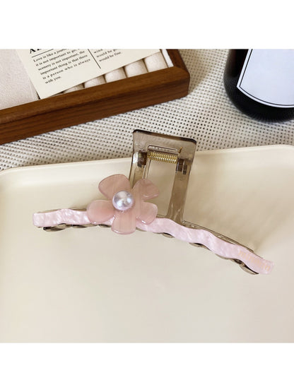 Beau - Sweet Floral Wave Shape Hair Styling Claw Clip