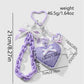 Keypus - Fresh Heart Charm Bow Detail Keychain
