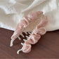 Gifty - Heart Polka Dot Sheer Textured Fabric Scrunchie