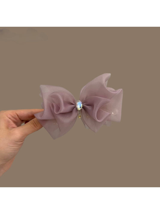 Beau - Solid Layered Bow Banana Clip