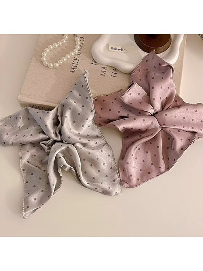 Gifty - Polka Dot Satin Finish Polyester Scrunchie