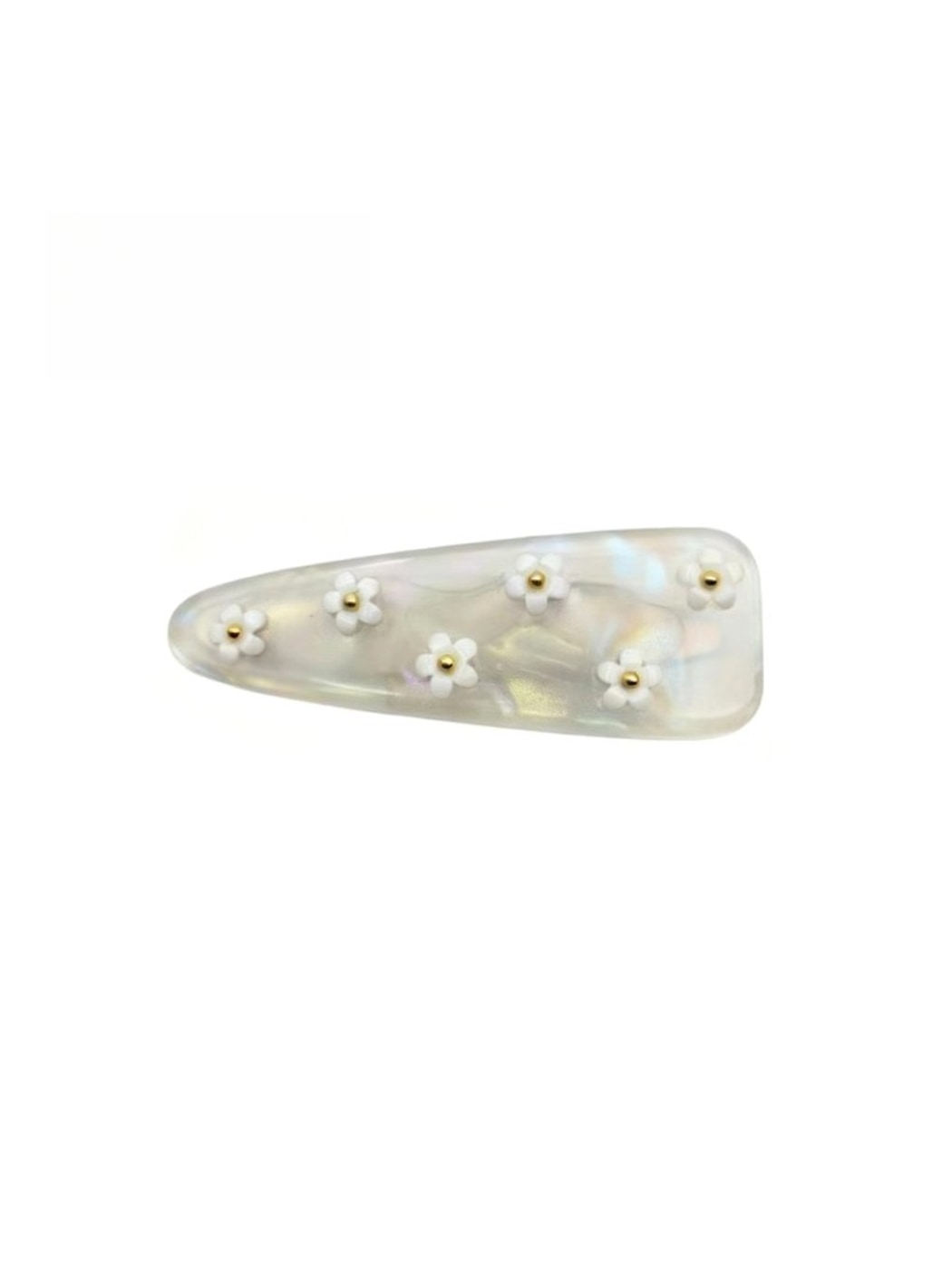 Beau - Floral Acetate Triangular Side Hair Clip