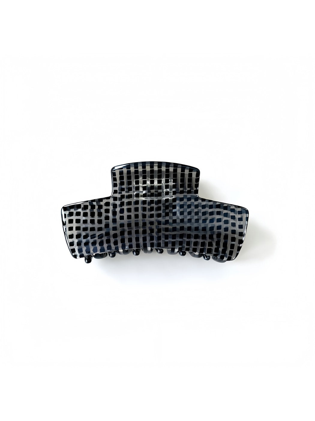 Beau - Checker Pattern Acetate Fiber Claw Clip