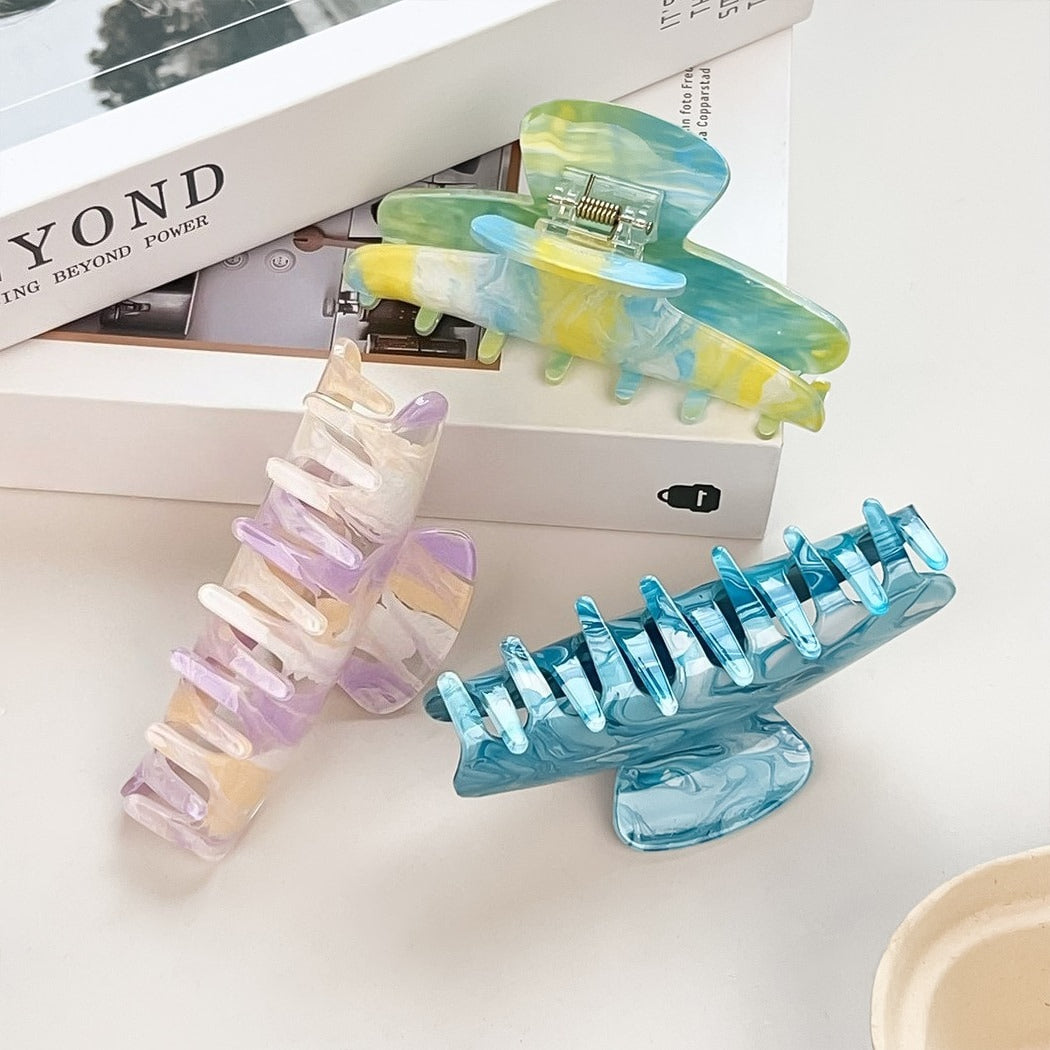 Beau - Vintage Marble Pattern Acrylic Claw Clip