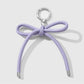 Keypus - Leopard Pattern Bow Faux Leather Bag Charm Keychain