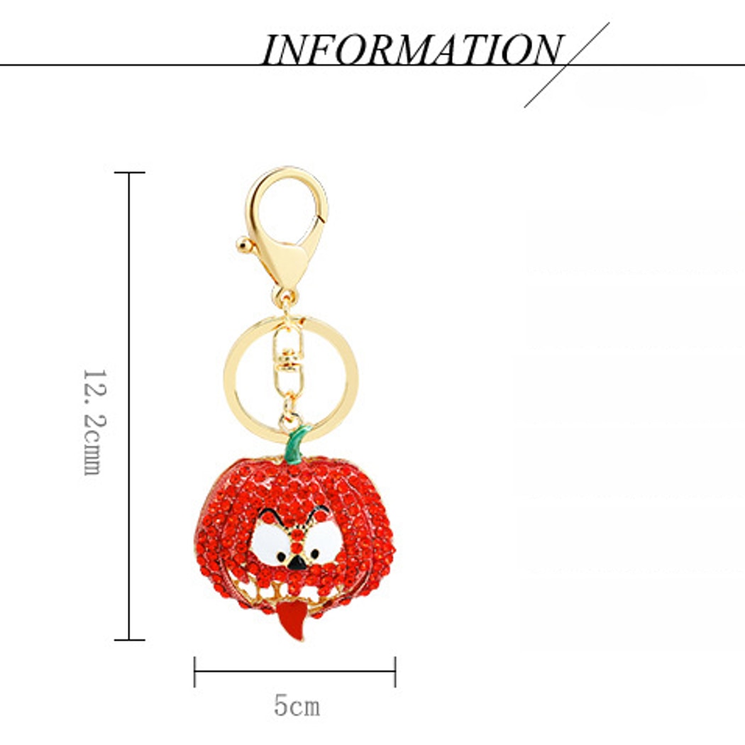 Keypus - Halloween Smiley Pumpkin Design Keychain