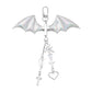 Keypus - Y2K Silver Tone Cross and Bow Keychain
