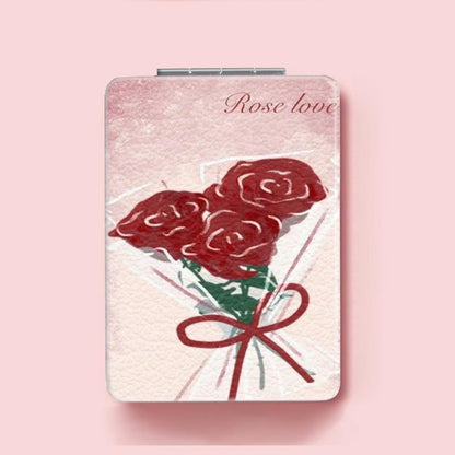 Mirroray - Strawberry Pattern Desktop Foldable Makeup Mirror