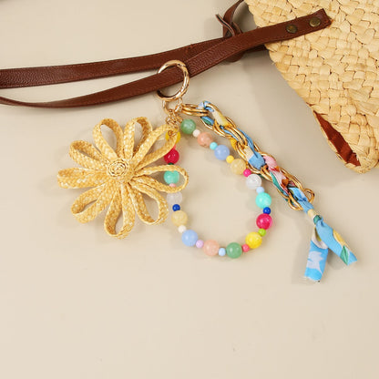 Keypus - Boho Floral Bag Charm Keychain