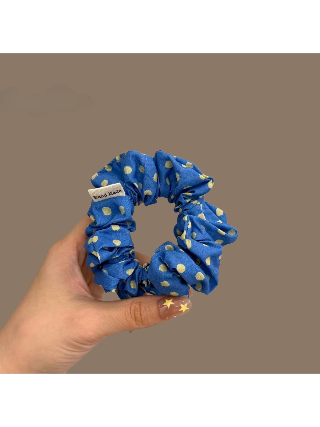 Gifty - Polka Dot Ruffled Polyester Scrunchie