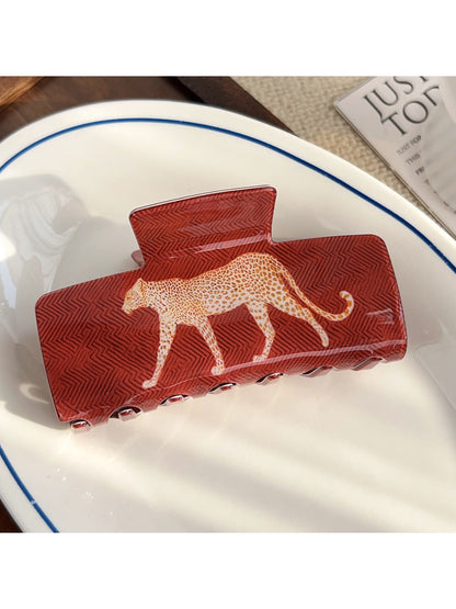 Beau - Leopard Pattern Print Hair Clip