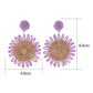 Earedge - Bohemian Round Geometric Raffia Earrings