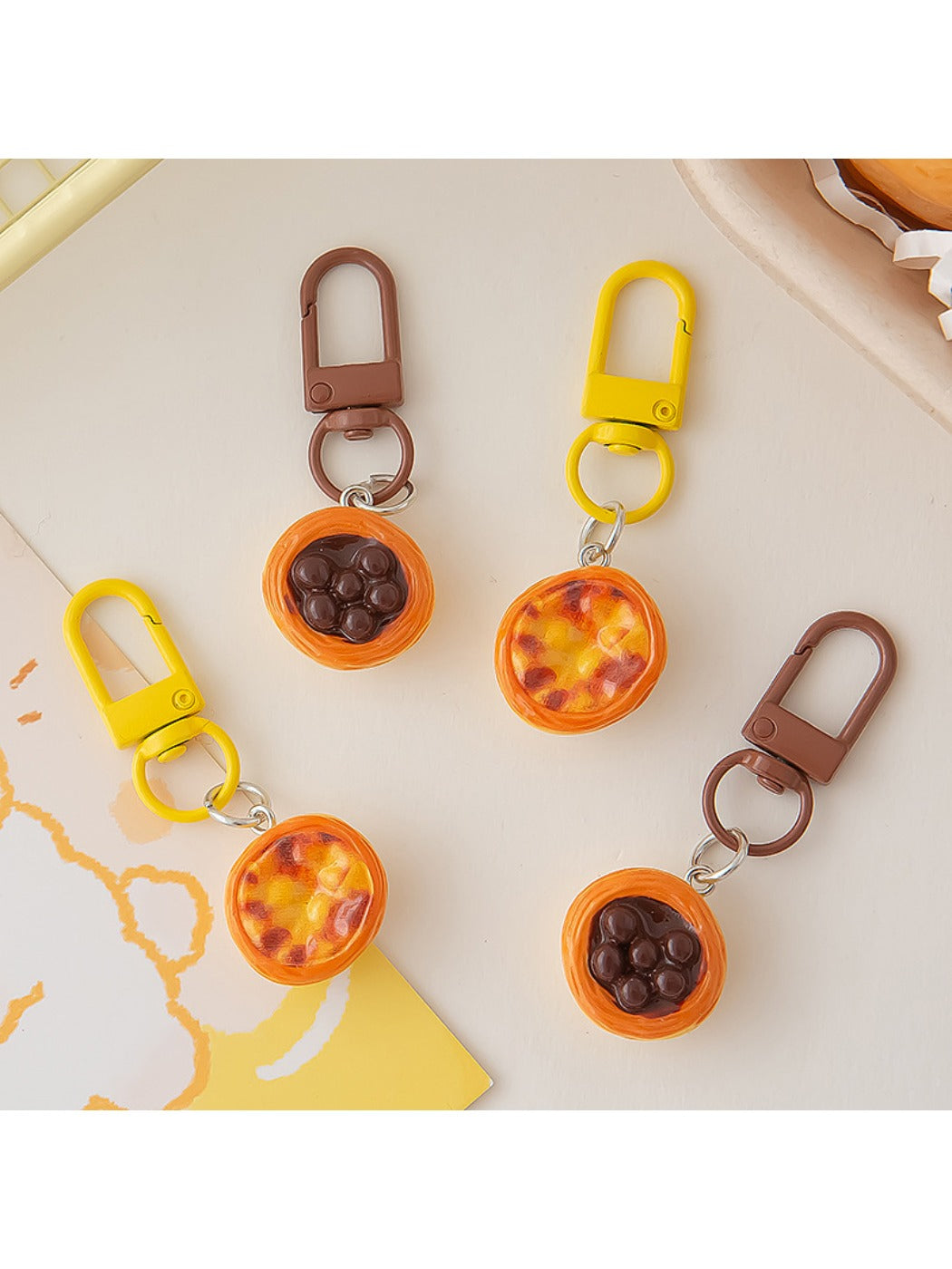 Keypus - Cute Egg Tart Keychain