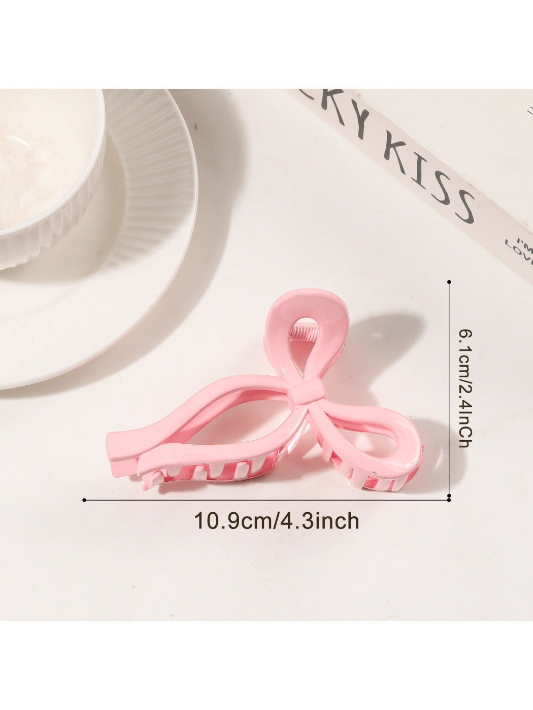 Beau - Minimalist Solid Color Bow Shaped Claw Clip