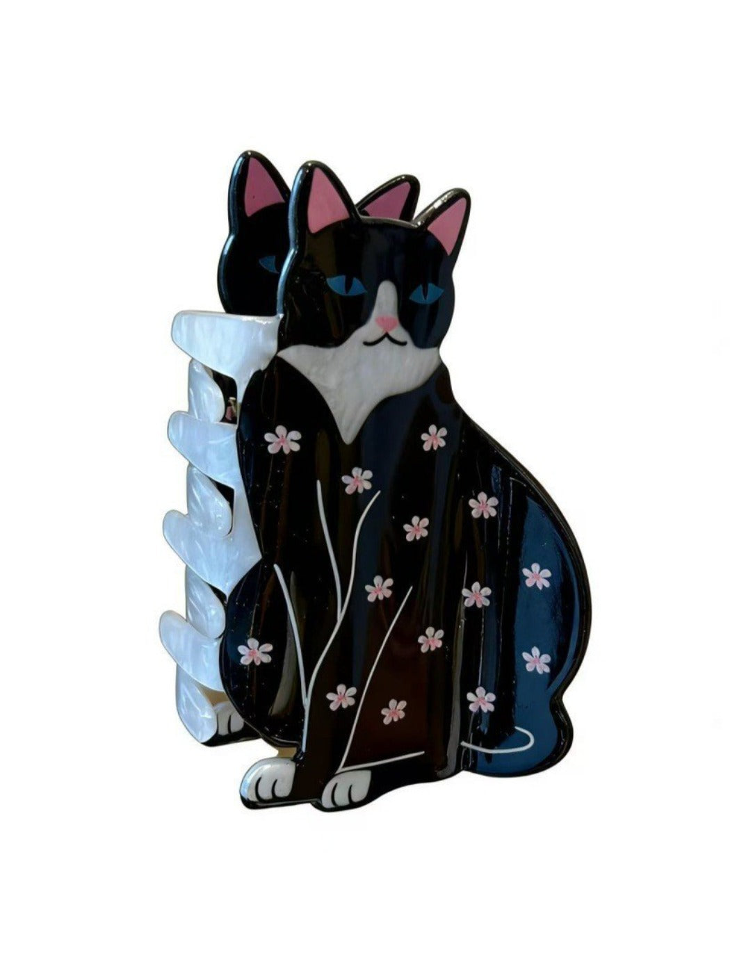 Beau cat hair clip displayed on a white background highlighting its shape and size
