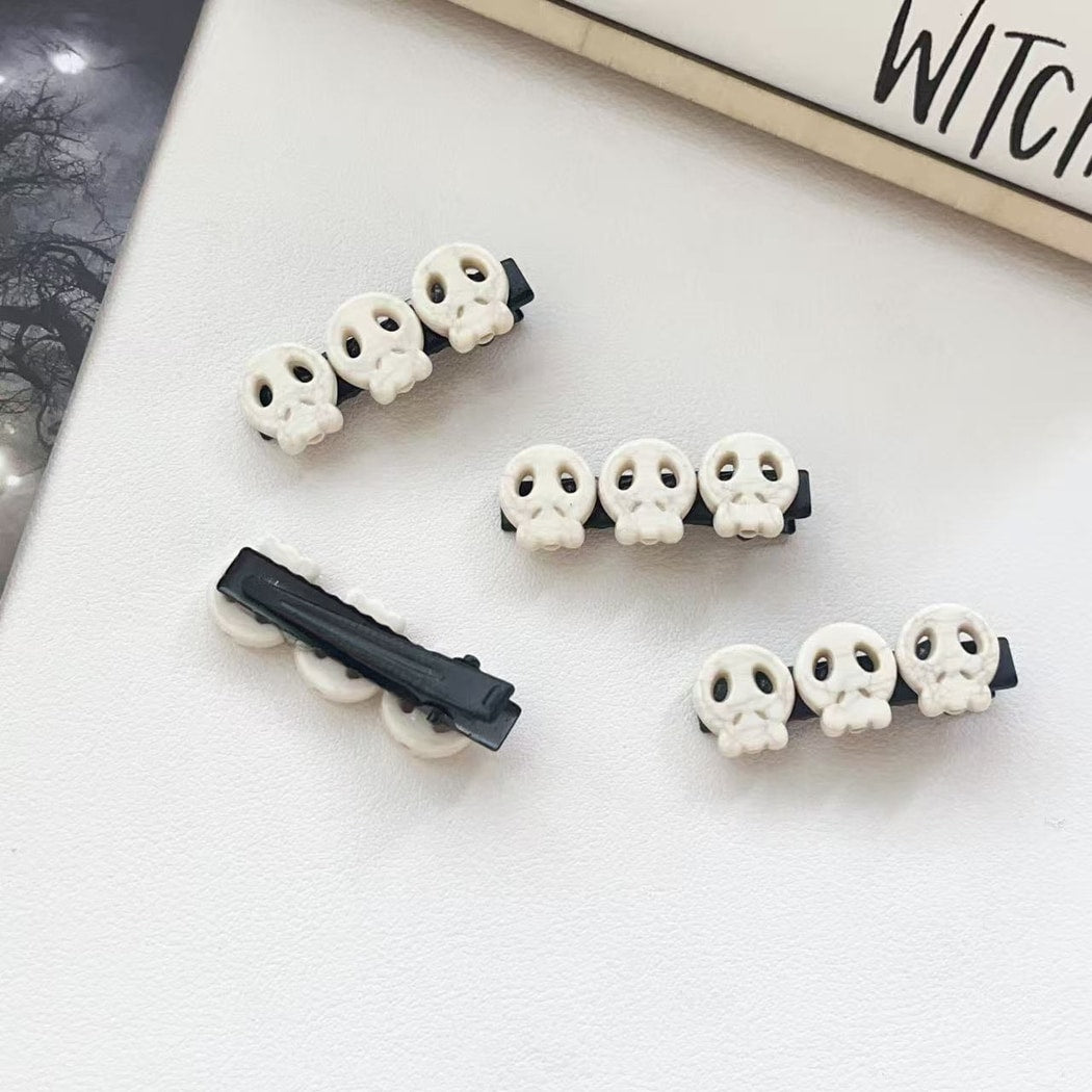 Beau - Halloween Skull Motif Side Barrette