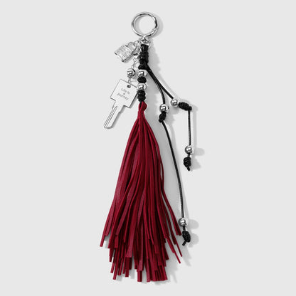 Keypus - Halloween Dark Tassel Skull Cross Keychain
