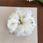 Gifty - Mesh Embroidered Polka Dot Ruffled Scrunchie