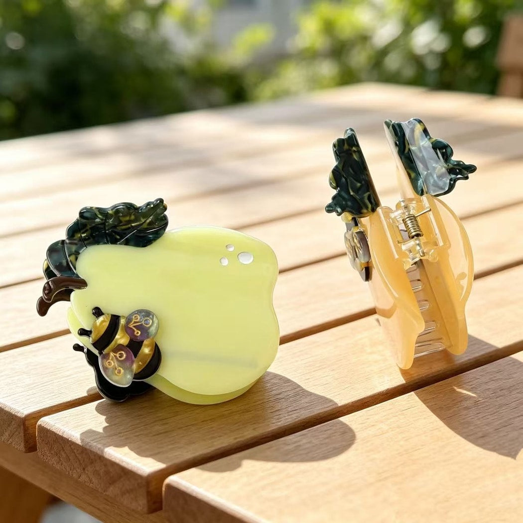 Beau - Sweet Style Pear Shape Acetate Claw Clip