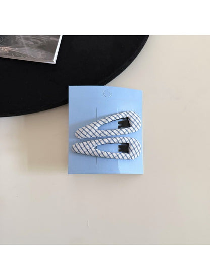 Beau - Classy Blue Plaid Hair Clip