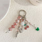 Keypus - Sweet Beaded Cherry Keyring Bag Charm Keychain