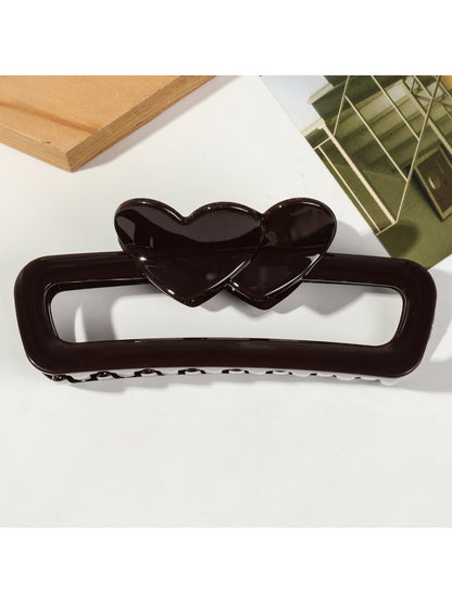 Beau - Hollow Heart Hair Claw Clip