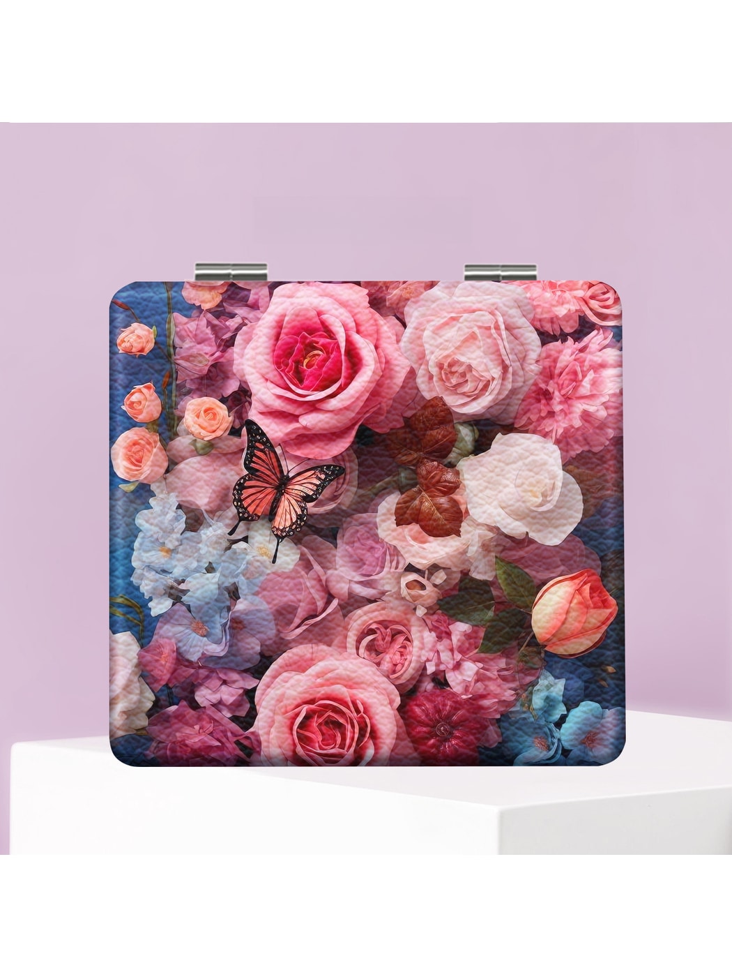 Mirroray - Floral Print Portable Folding Desktop Mirror