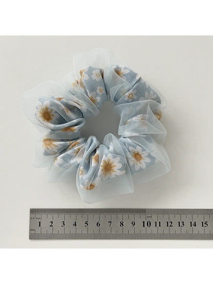 Gifty -  Double-Layer Mesh Daisy Scrunchies
