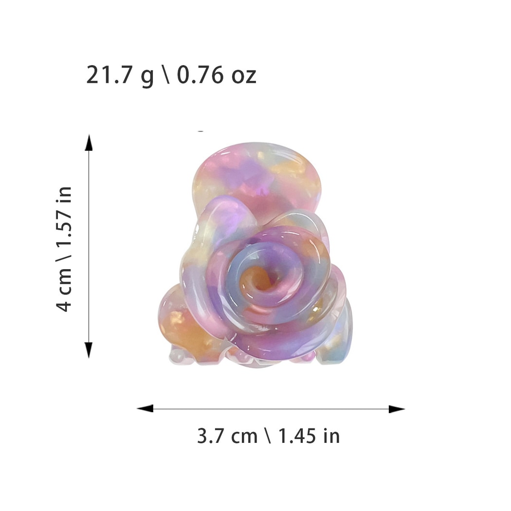 Beau - Acetate Rose Flower Claw Clip