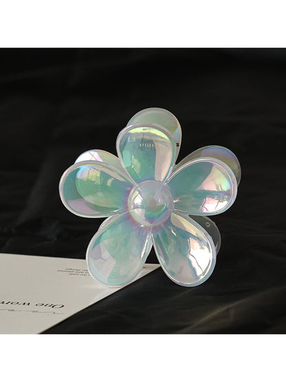 Beau - Iridescent Petal Plastic Flower Claw Clip