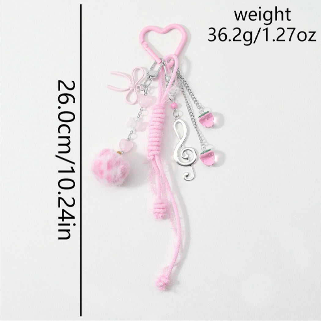 Keypus - Y2K Star Music Note Charm Keychain