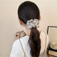 Gifty - Polka Dot Mesh Ruffled Ponytail Hair Scrunchie
