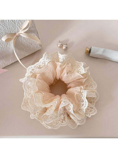 Gifty - Double Layer Lace Ruffle Polyester Scrunchie