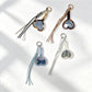 Keypus - Retro Heart Mirror Bag Charm Keychain