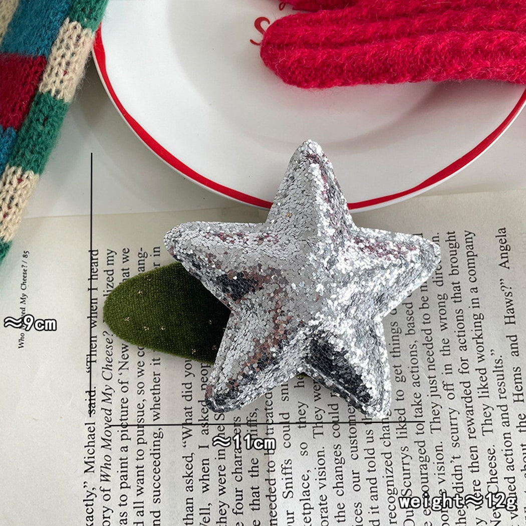 Gifty - Christmas Bow Plush Trim Hair Accessories