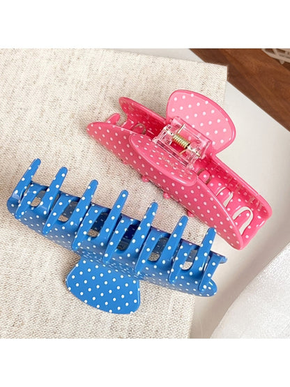 Beau - Rounded Polka Dot Acetate Hair Claw Clip