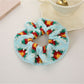 Gifty - Chunky Knit Scrunchie with Floral Design Hair Ties