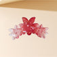 Beau - Gradient Flower Shaped Plastic Alloy Claw Clip